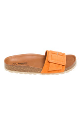 Sandales à boucle orange femme 3