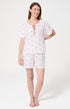 Pyjama Femme Soleil Manches courtes Imprimé soleils oranges 1
