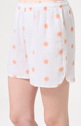 Pyjama Femme Soleil Manches courtes Imprimé soleils oranges 4