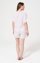 Pyjama Femme Soleil Manches courtes Imprimé soleils oranges 6
