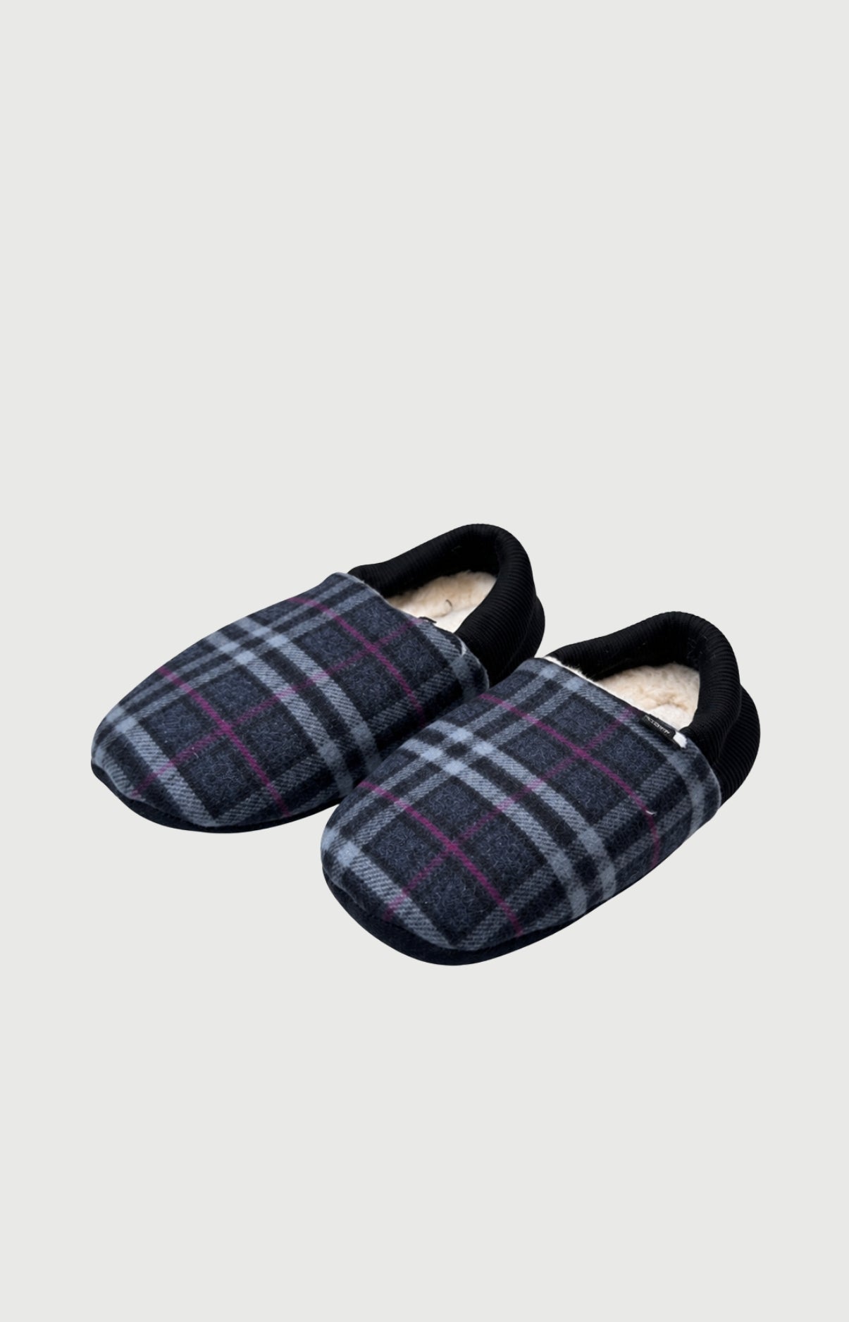 Chaussons en cuir et laine Homme Minuit 2