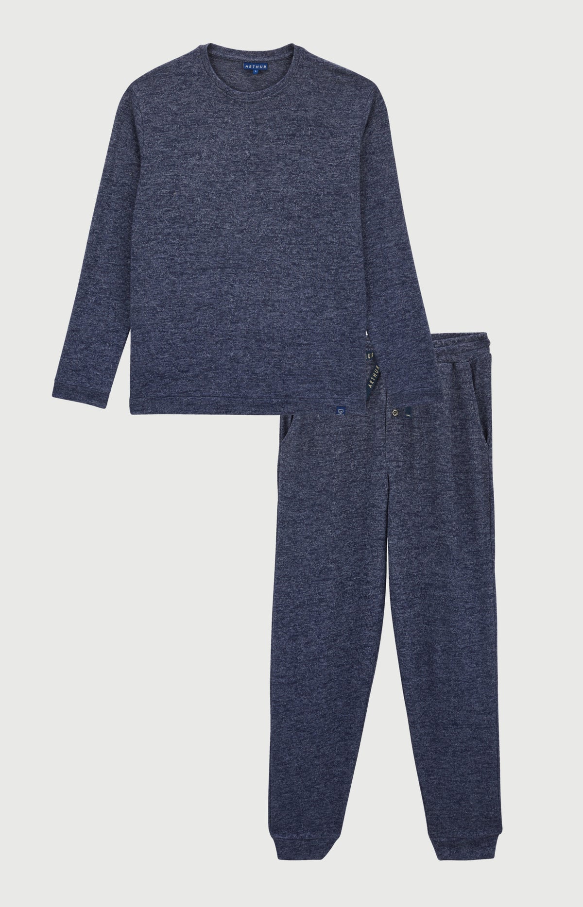 Pyjama en coton molletonné - Minuit