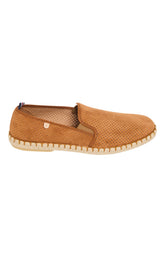 Espadrille Homme cuir uni Cognac 3