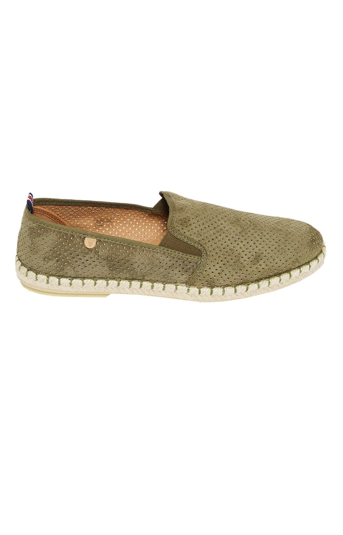 Espadrilles Homme Cuir Uni Vert 2