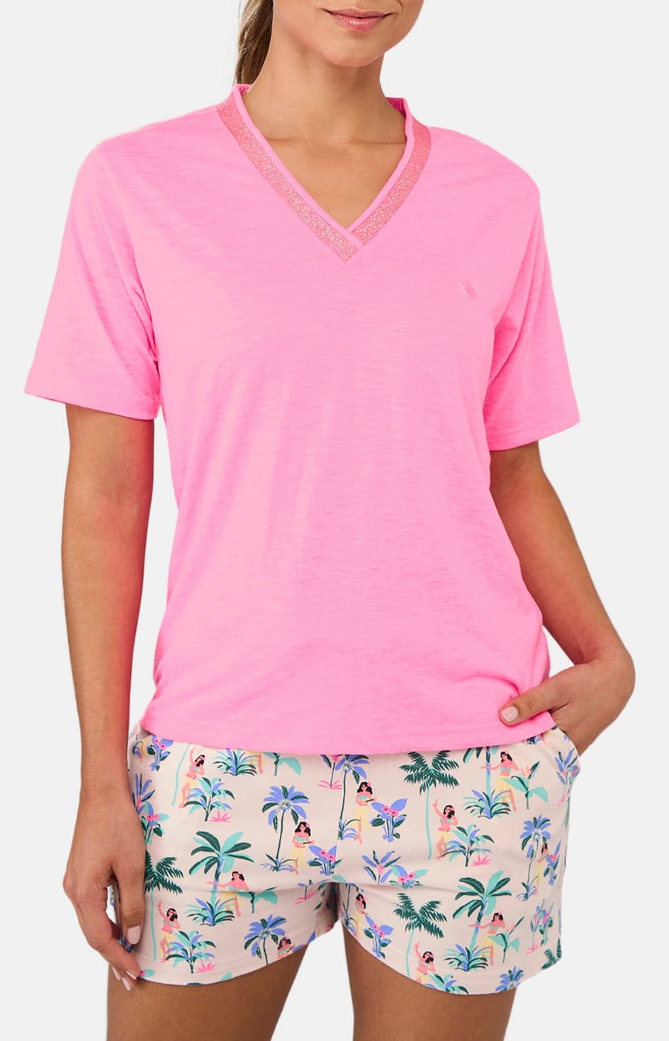 Tee-shirt - Fluo Rose