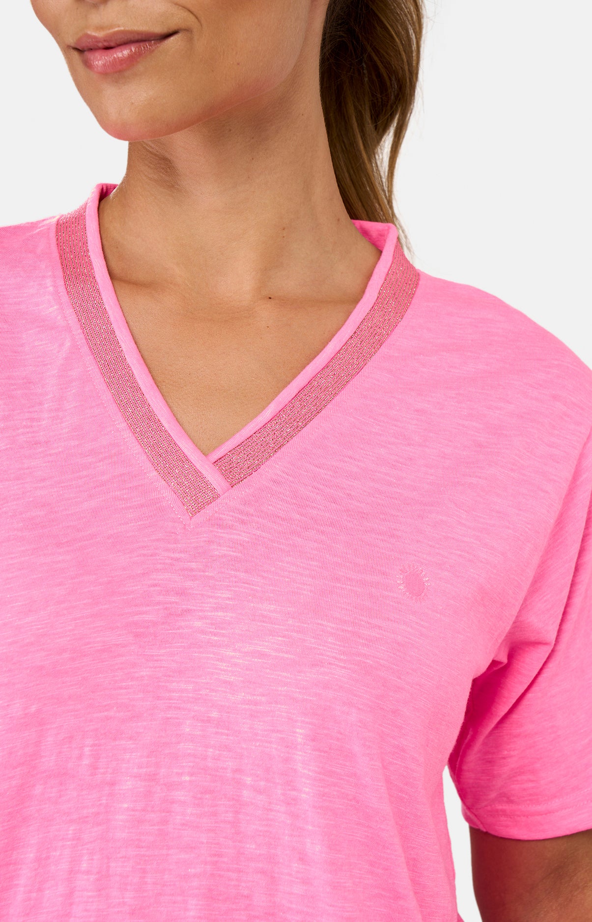 Tee-shirt Femme Rose fluo 4