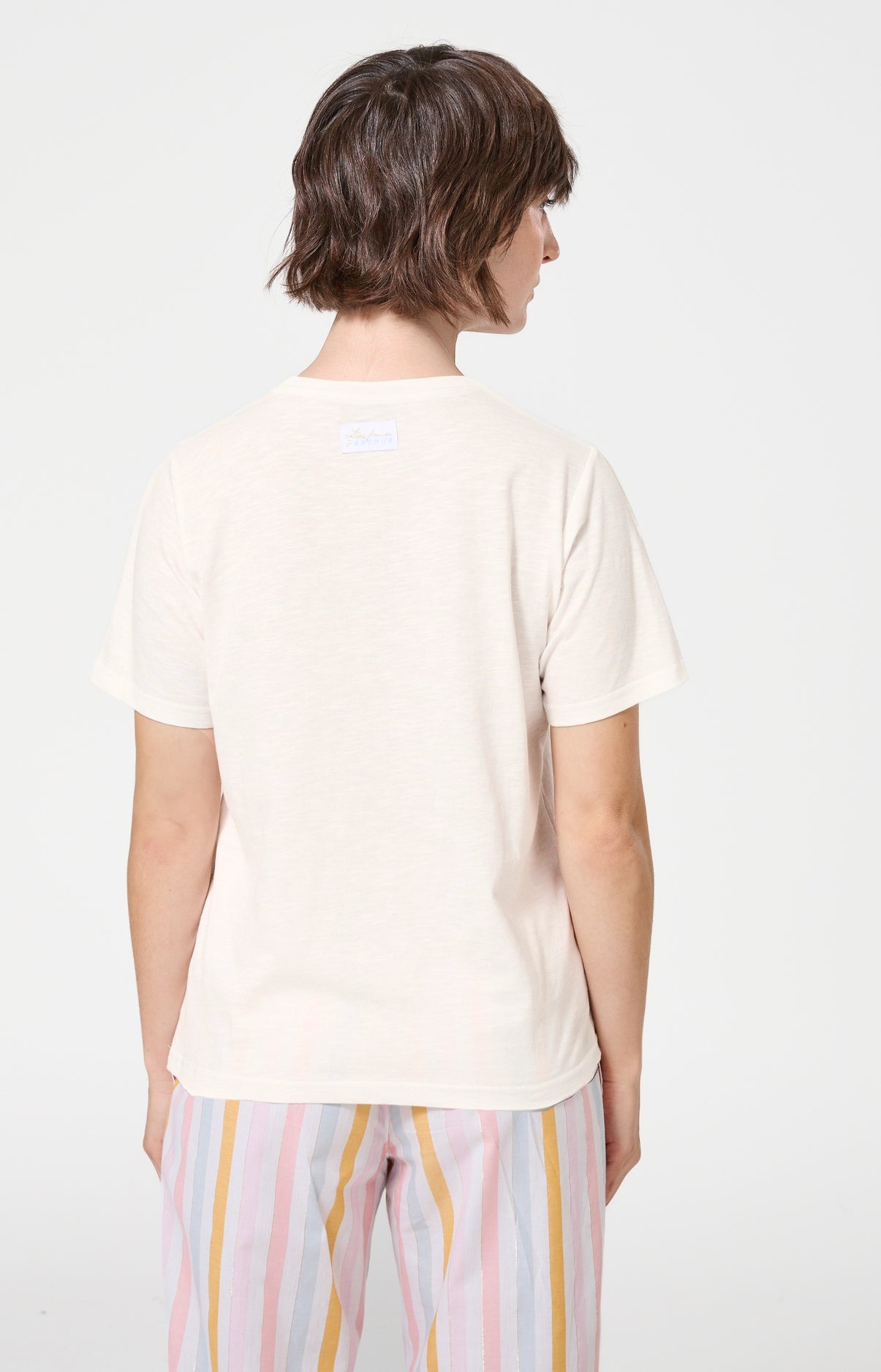 Haut Femme Coquillage Manches courtes Couleur IVOIRE 5