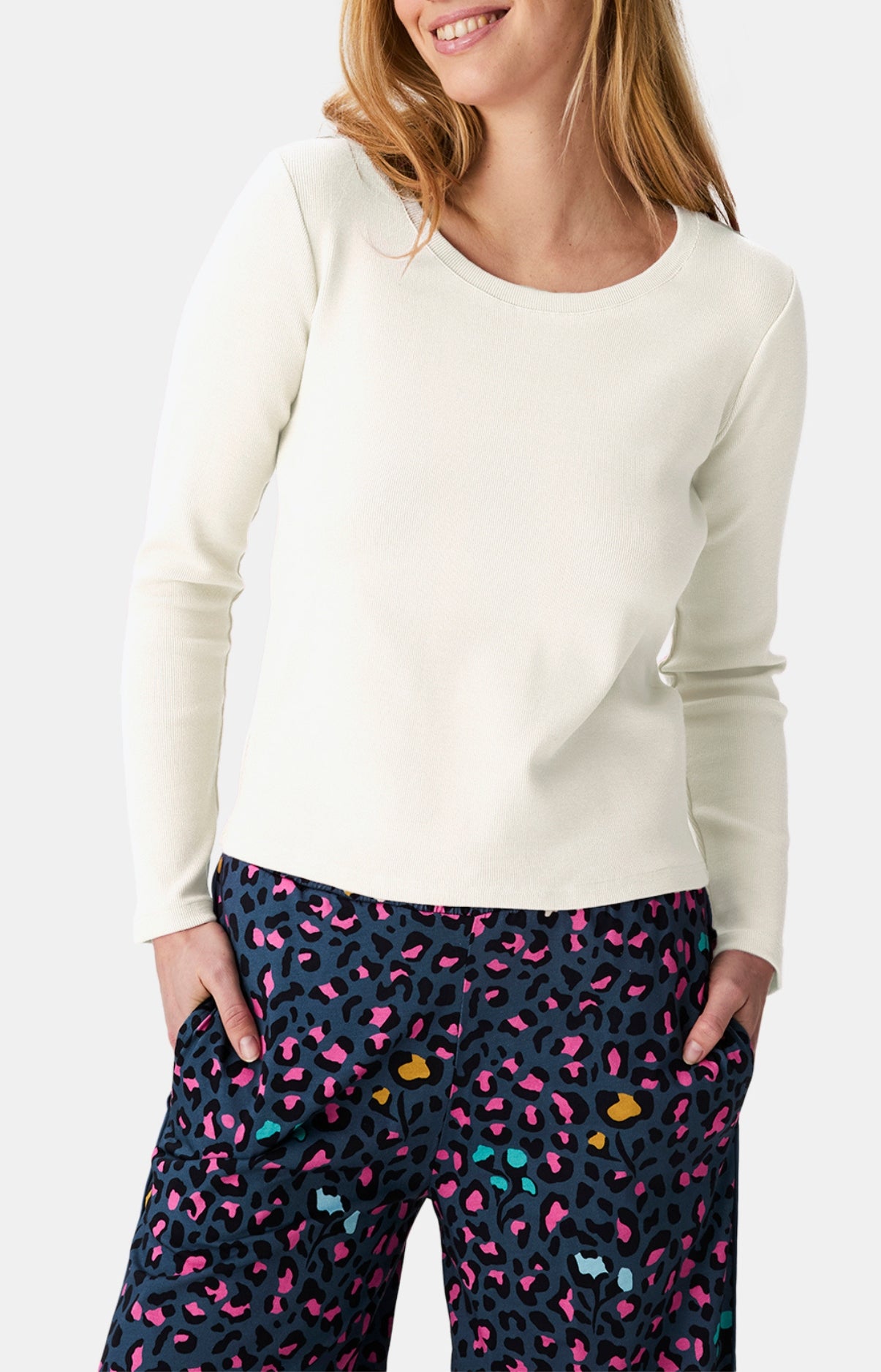 Hauts Femme shirt manches longues Crème IVOIRE 7