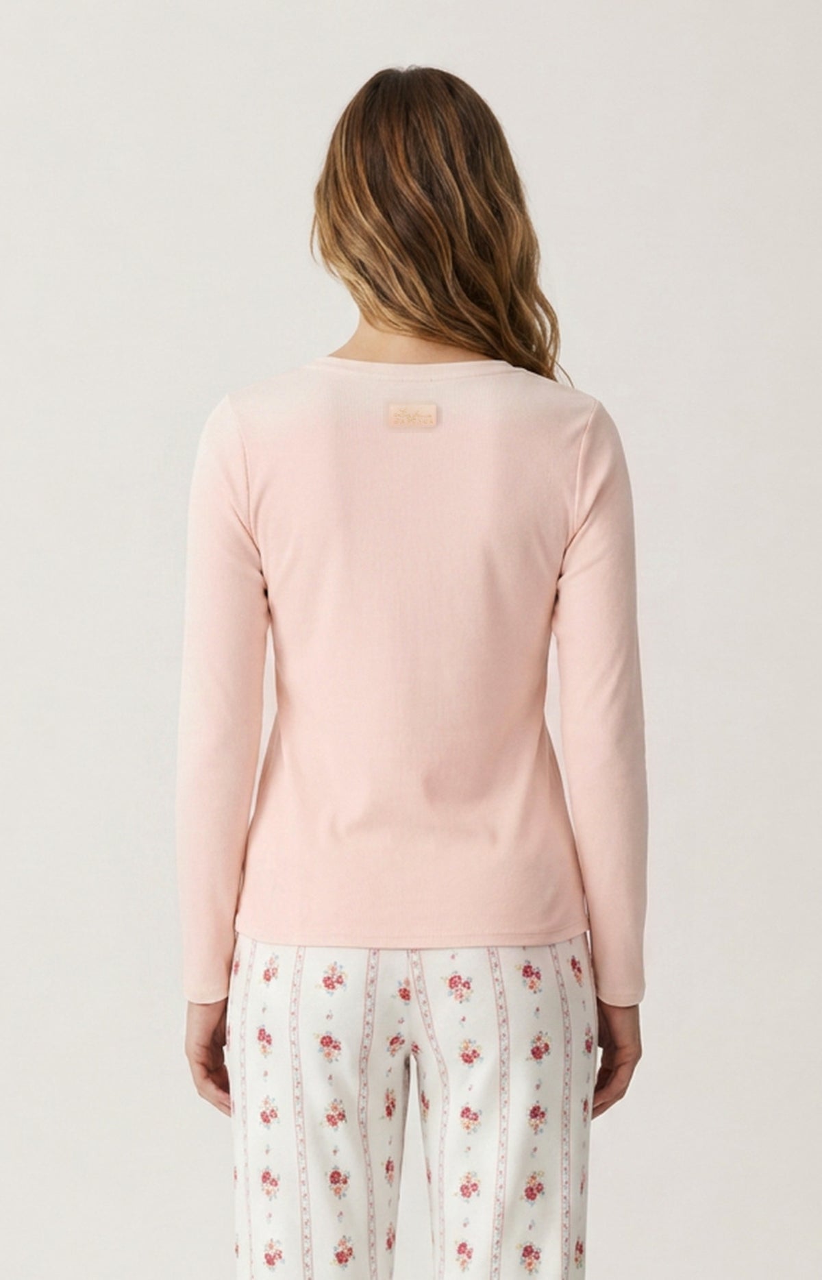 Tee-shirt manches longues en jersey de coton et modal - Magnolia