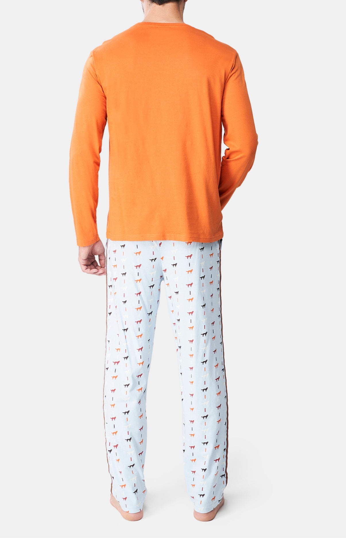 Pyjama long Femme Jeune loup Bleu 5