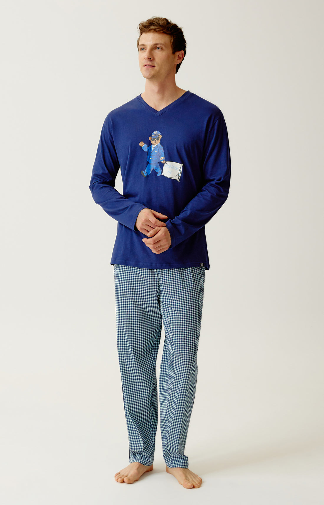 Pyjama en jersey de coton - Pilote de lit