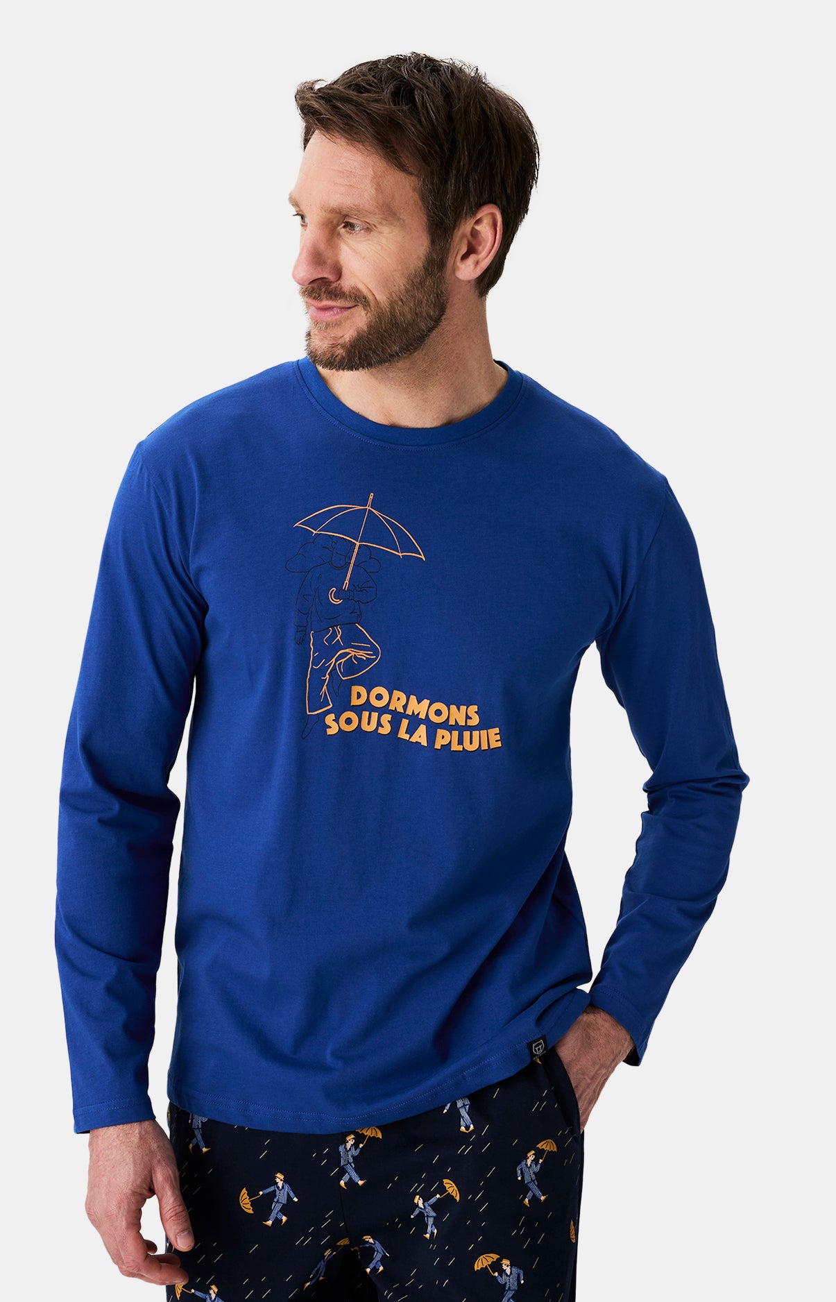 Pyjamas Homme Dormons sous la pluie GRIS 6