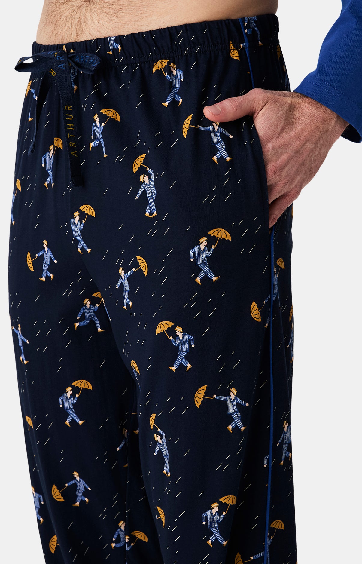 Pyjamas Homme Dormons sous la pluie GRIS 5