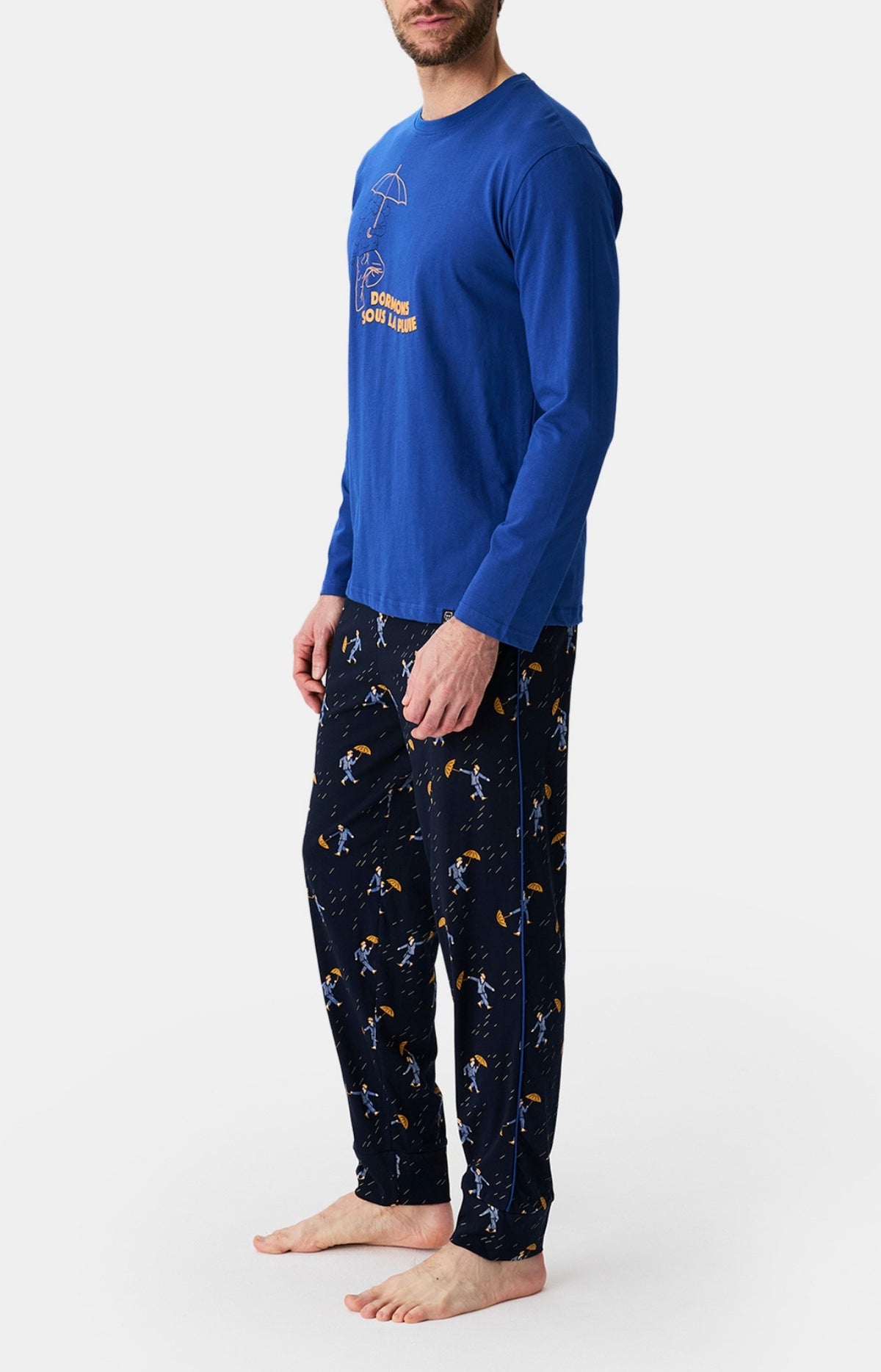 Pyjamas Homme Dormons sous la pluie GRIS 6