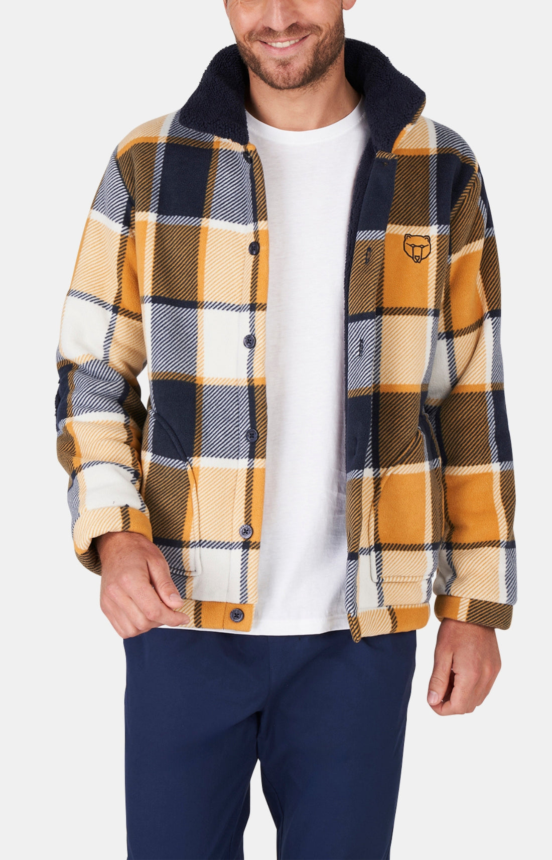 Veste Homme polaire Happy 40 Jaune 1