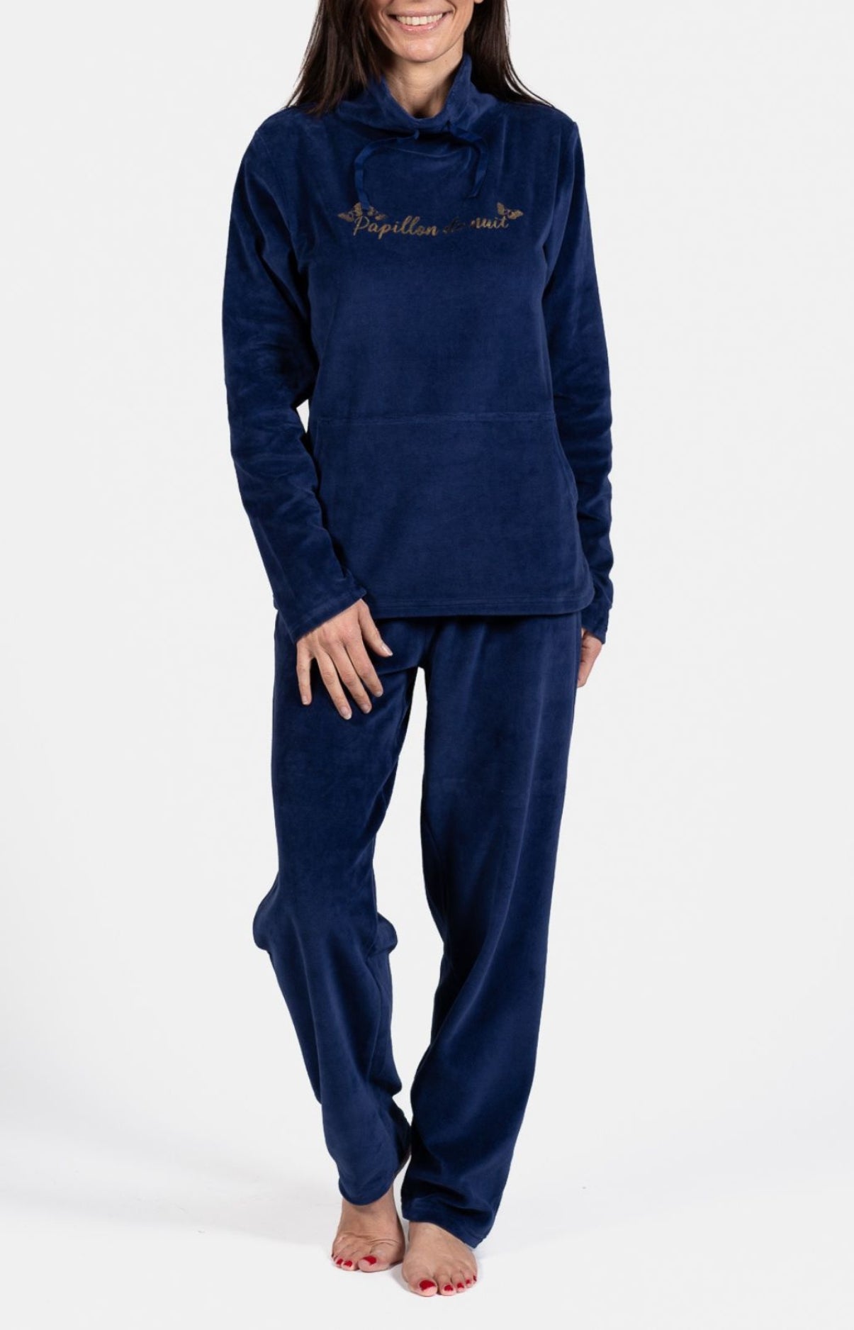 Pyjama long Homme Papillon de nuit Marine 1