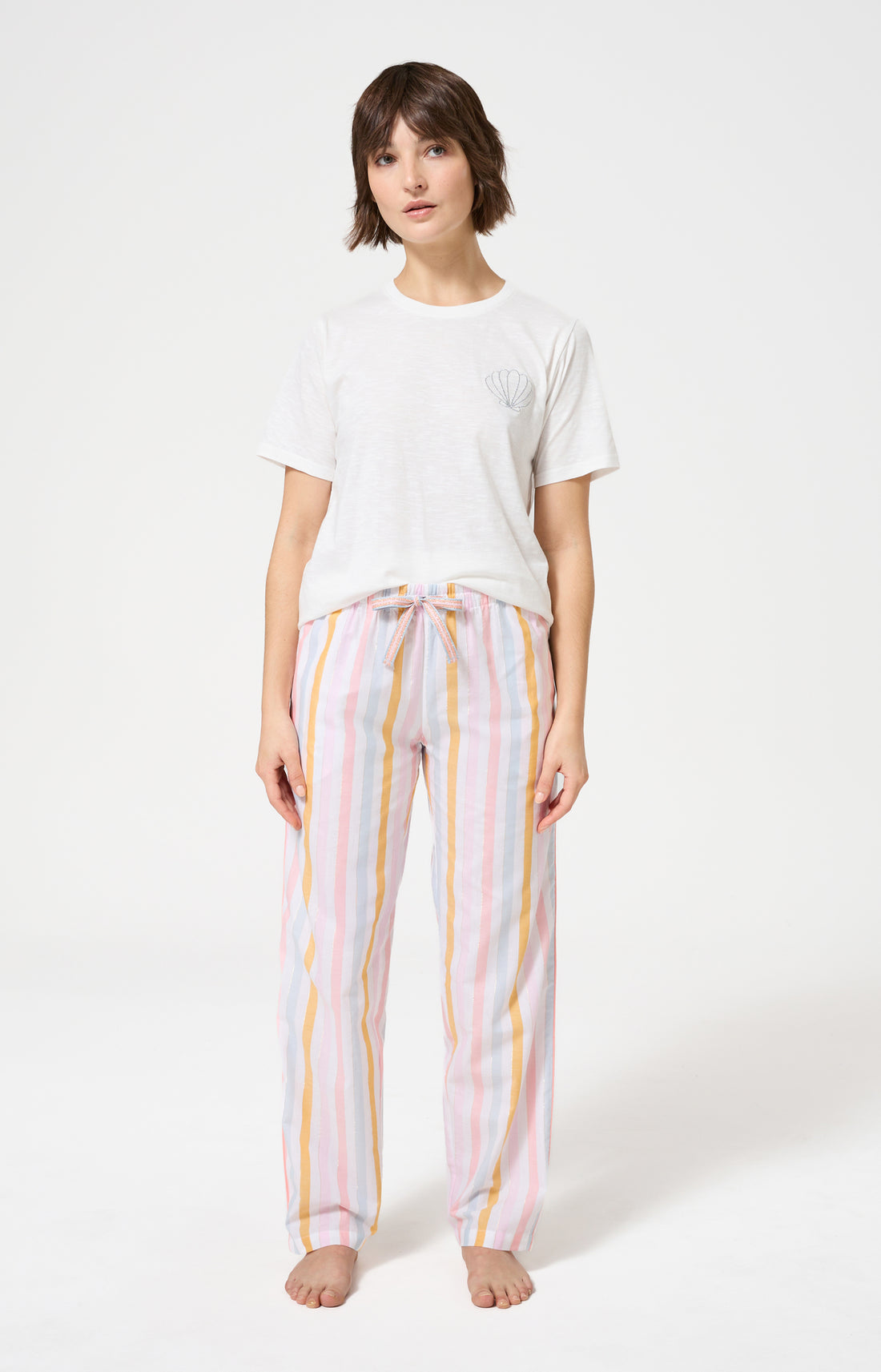 Bas Femme Maé Imprimé rayures multicolores 1