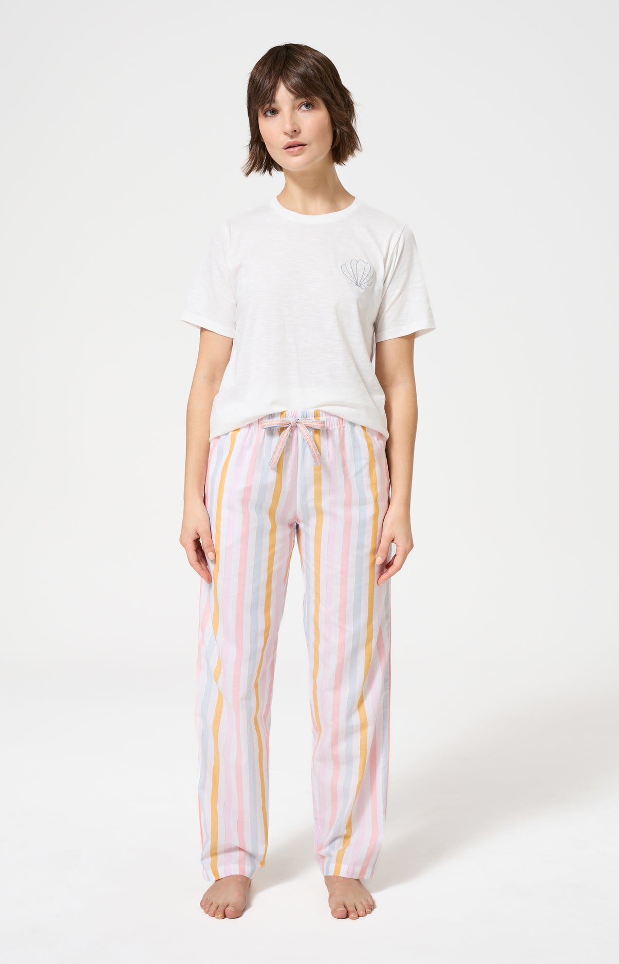 Bas Femme Maé Imprimé rayures multicolores 1