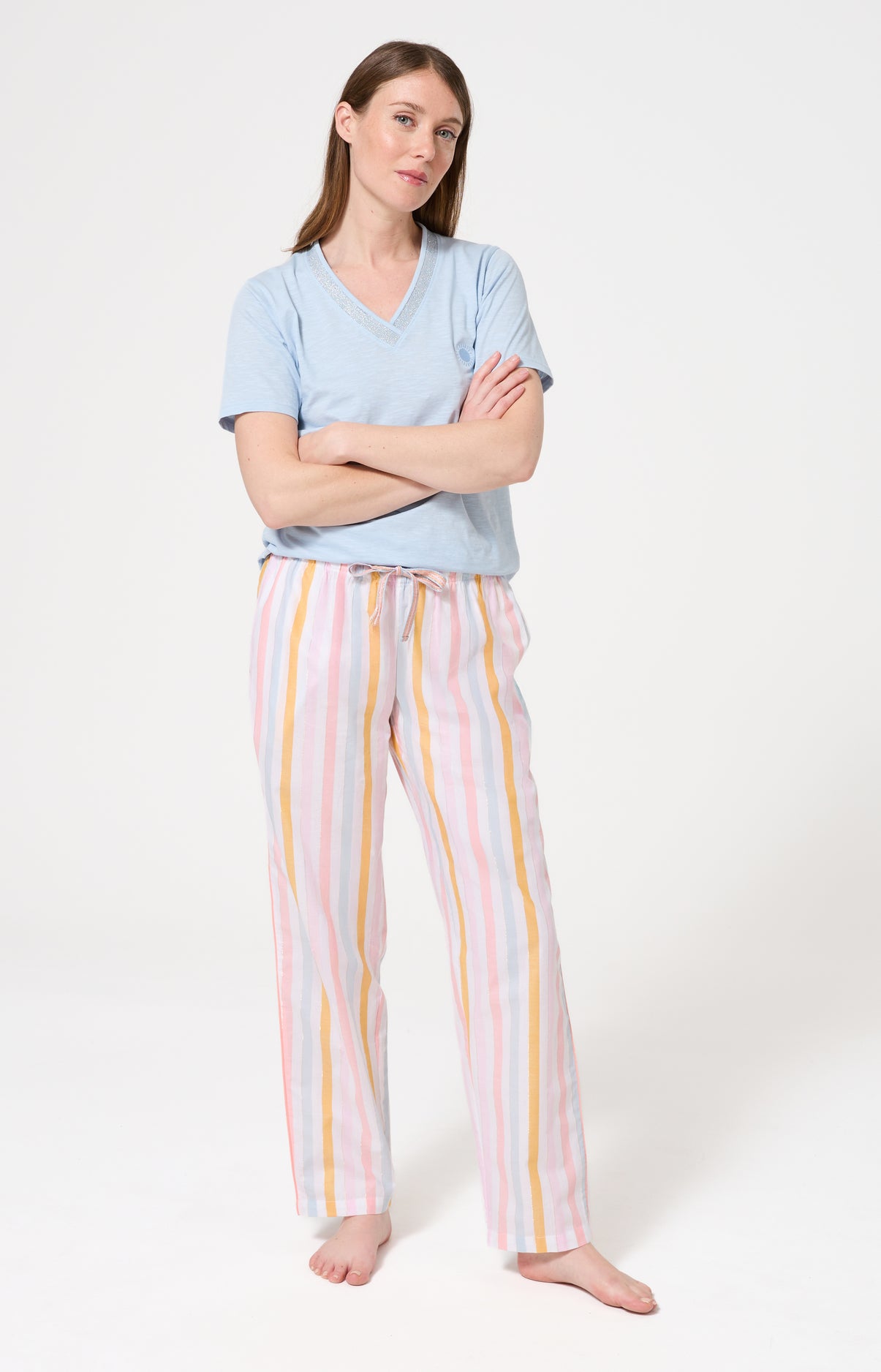 Bas Femme Maé Imprimé rayures multicolores 7