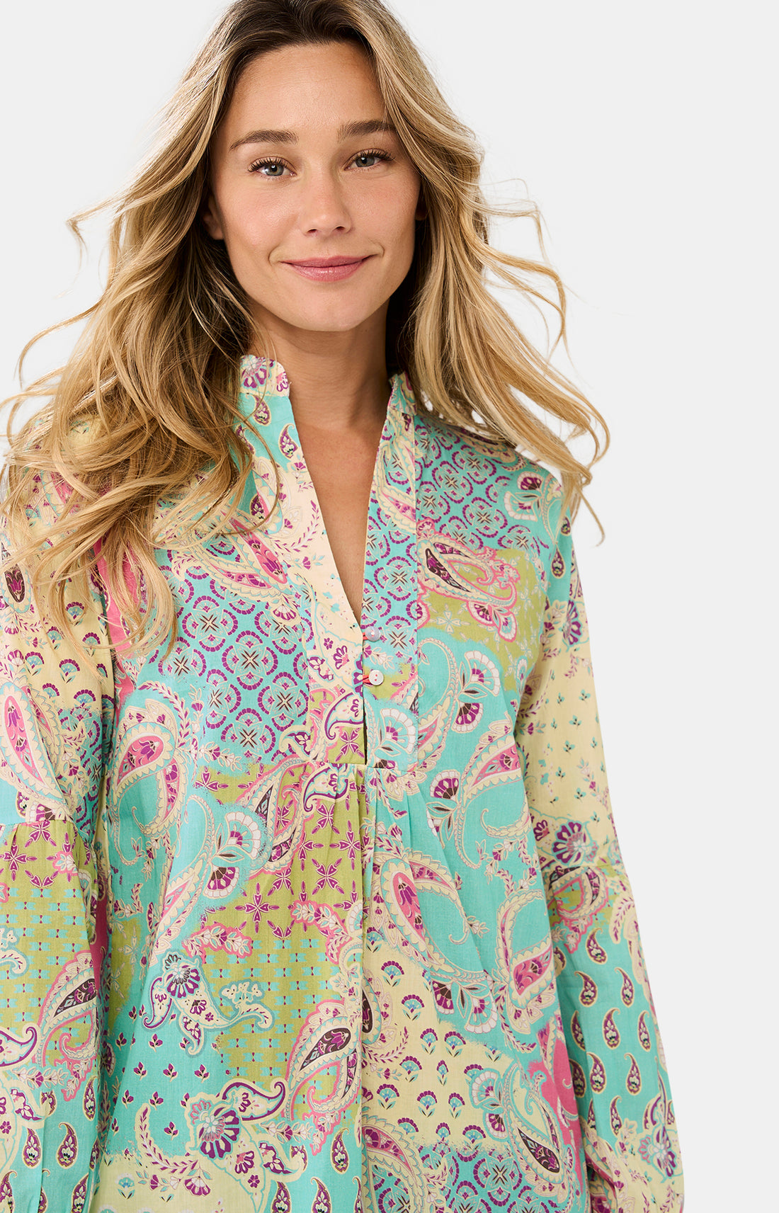 Liquette Femme Paisley Multicolore et Vert 2