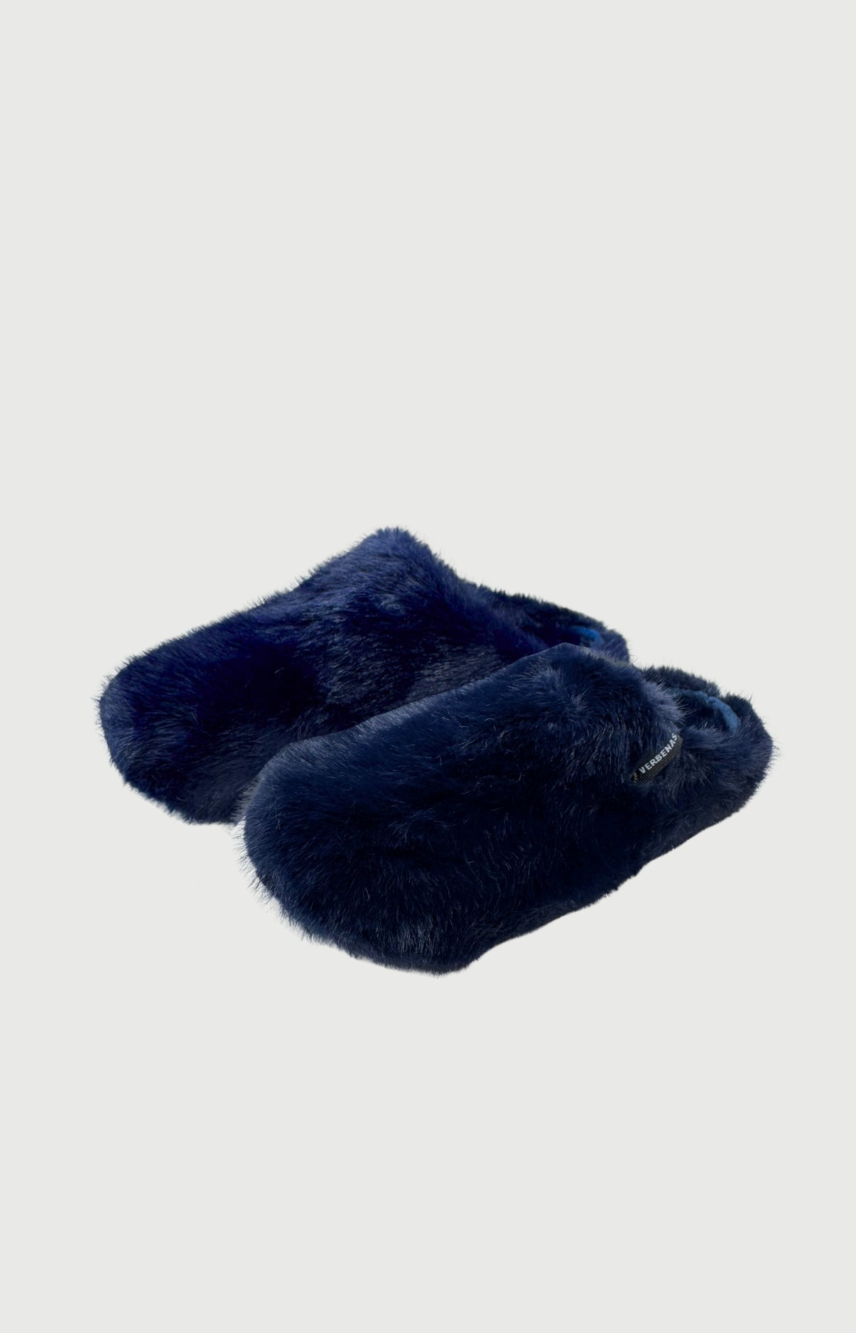 Mules Femme fausse fourrure bleu marine Sélène 2