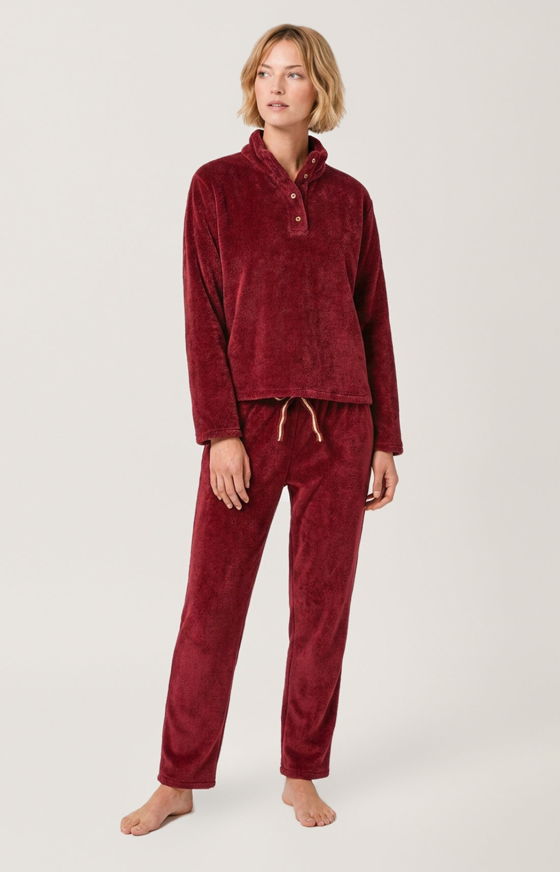 Pyjama en polaire - Burgundy