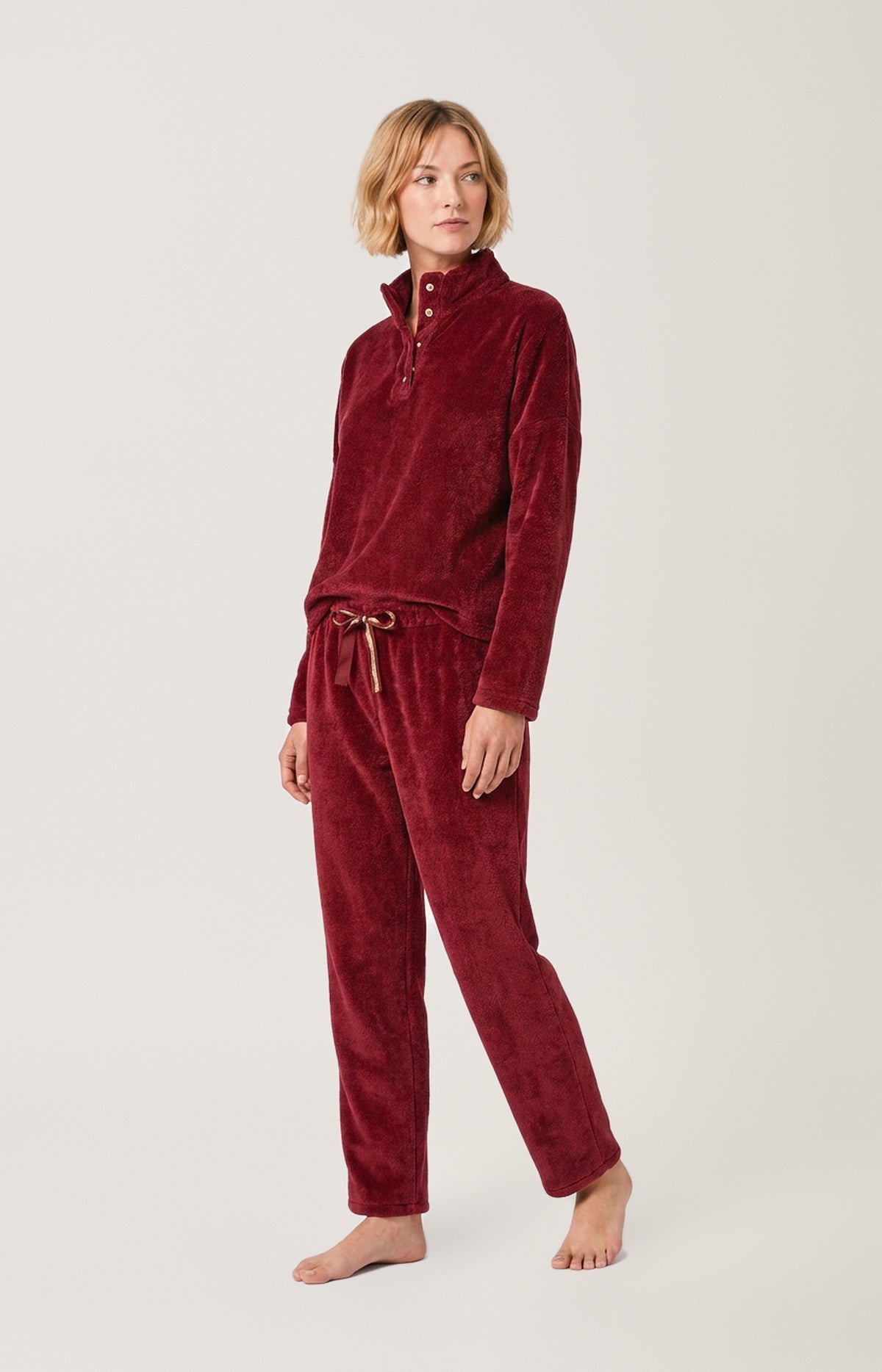 Pyjama en polaire - Burgundy