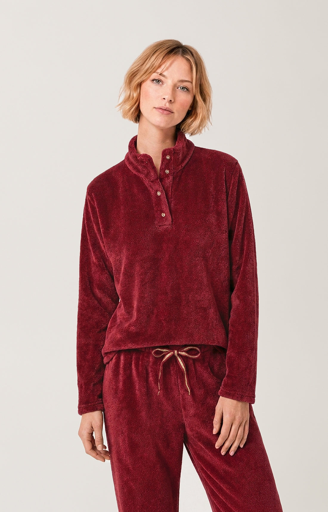 Pyjama en polaire - Burgundy