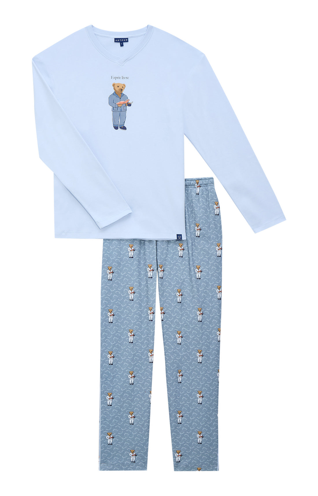 Pyjamas Homme Esprit Livre GRIS 3