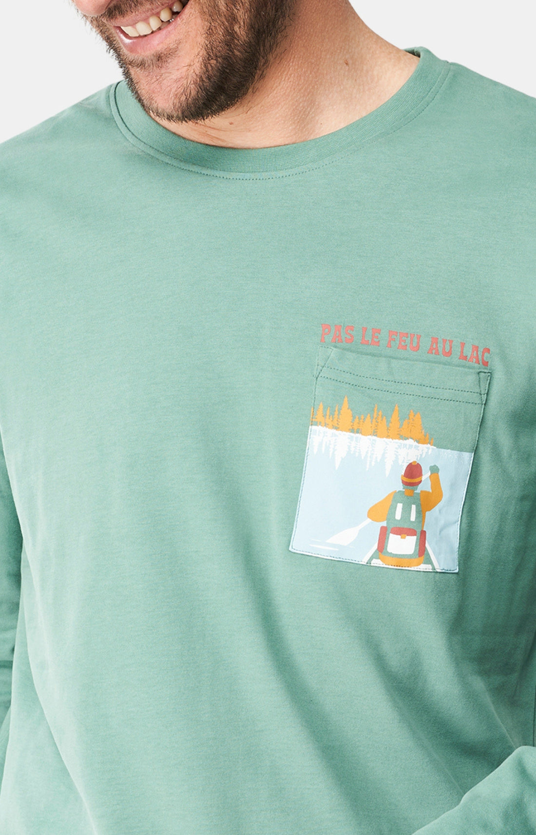 Pyjama long Femme Pas le feu au lac Bleu 2