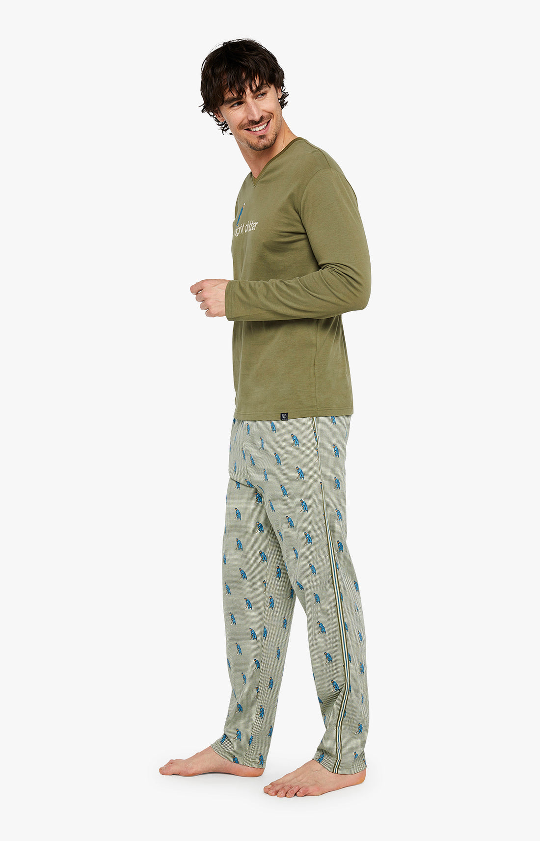 Pantalon Polaire uni Kaki  Bas de pyjama Homme – Arthur