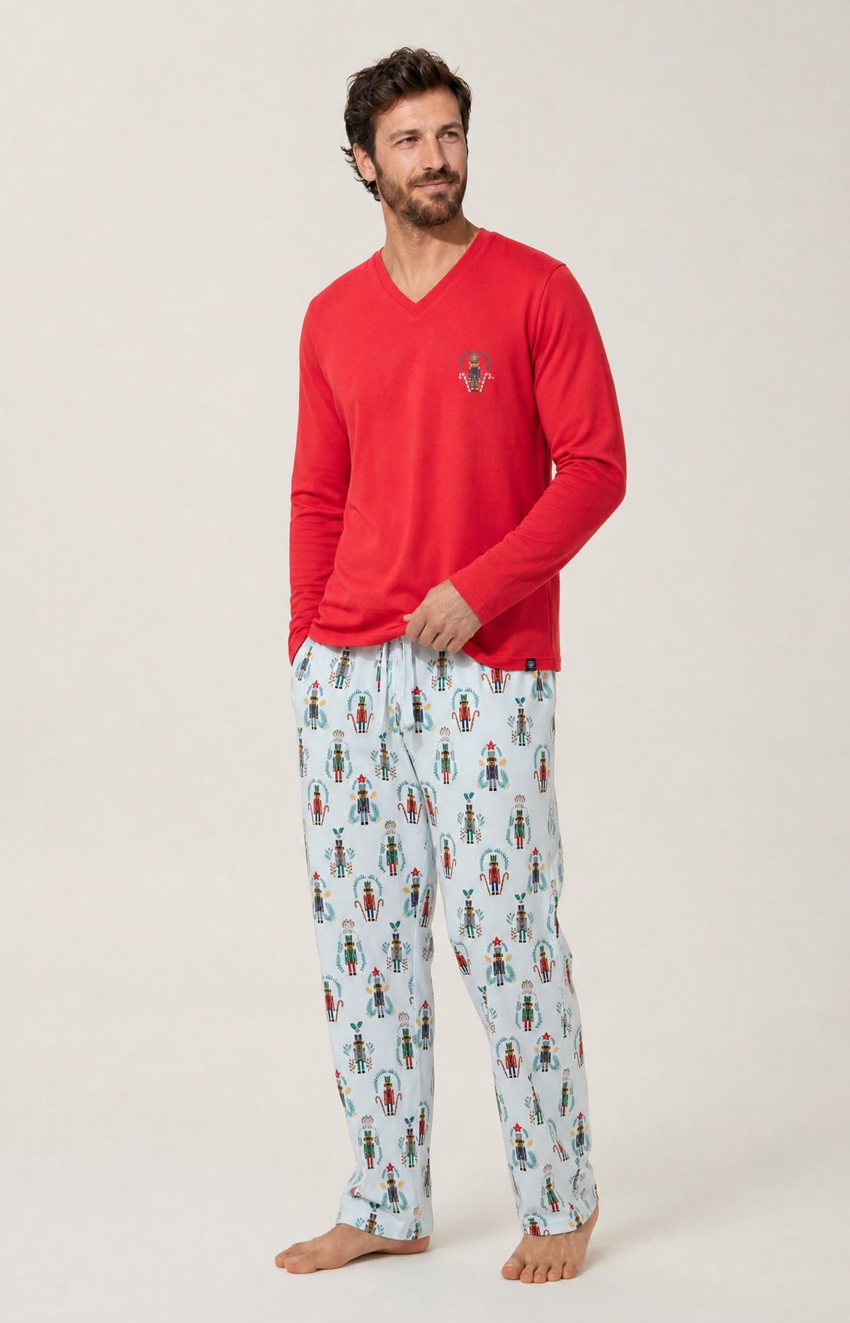 Pyjama en jersey de coton épais Homme Casse-noisette glace 4