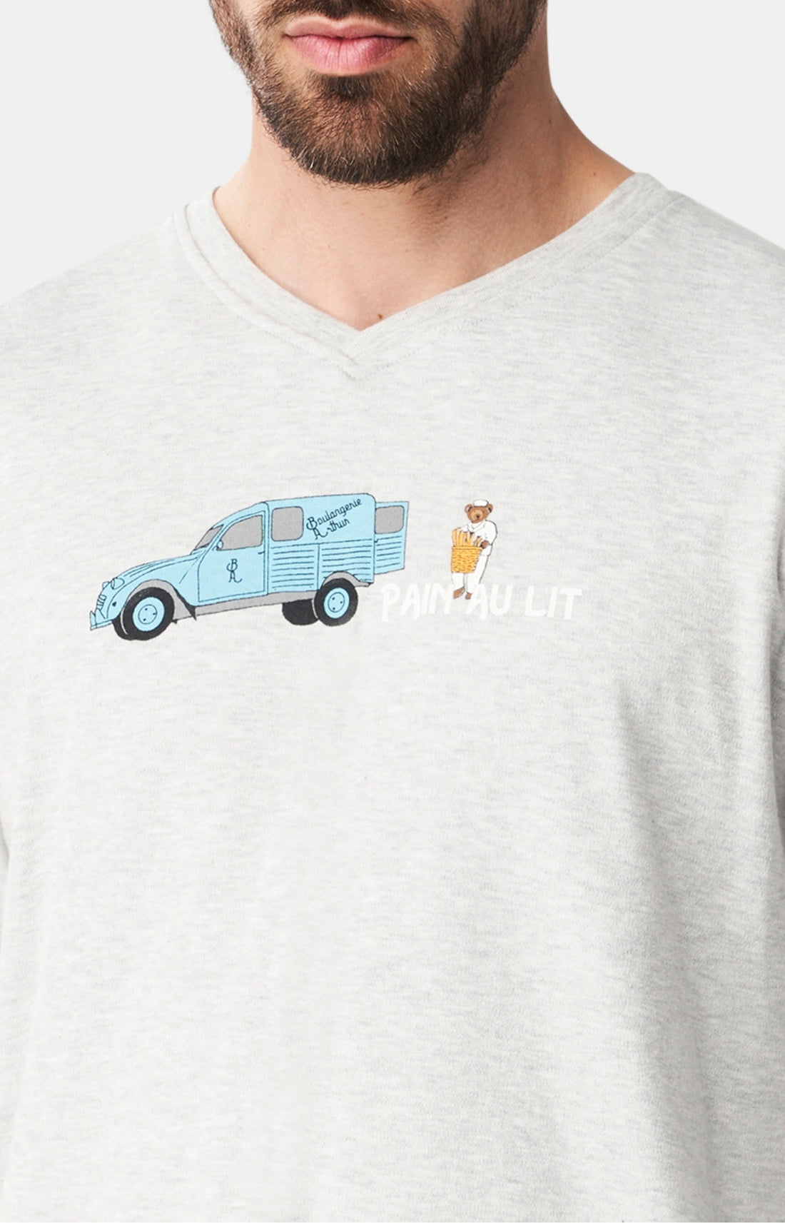 Pyjama long Femme Pain au Lit Marine 2