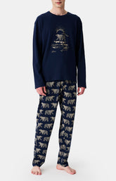 Pyjamas Homme Nuit Polaire MARINE 4