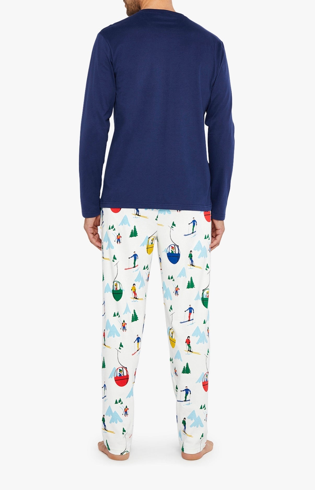 Pyjama long Homme Mont Pyjama Blanc et Ivoire 5