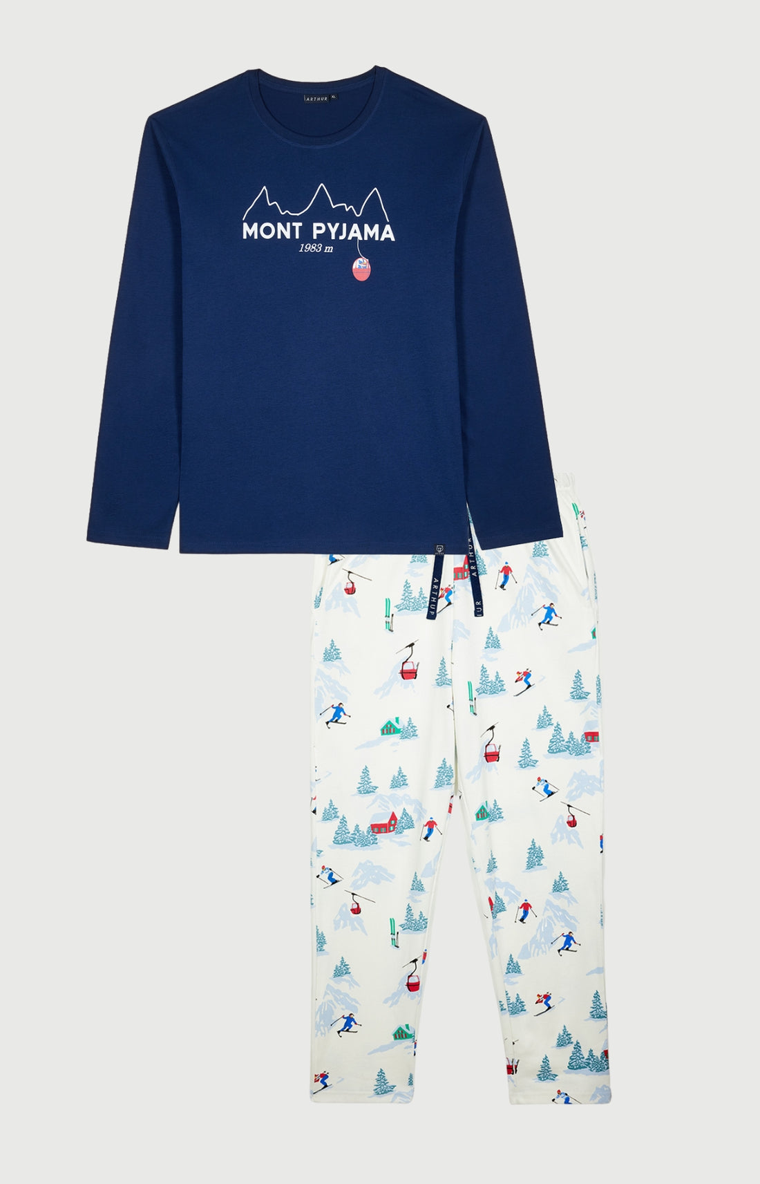 Pyjama en jersey de coton épais - Rêves au sommet
