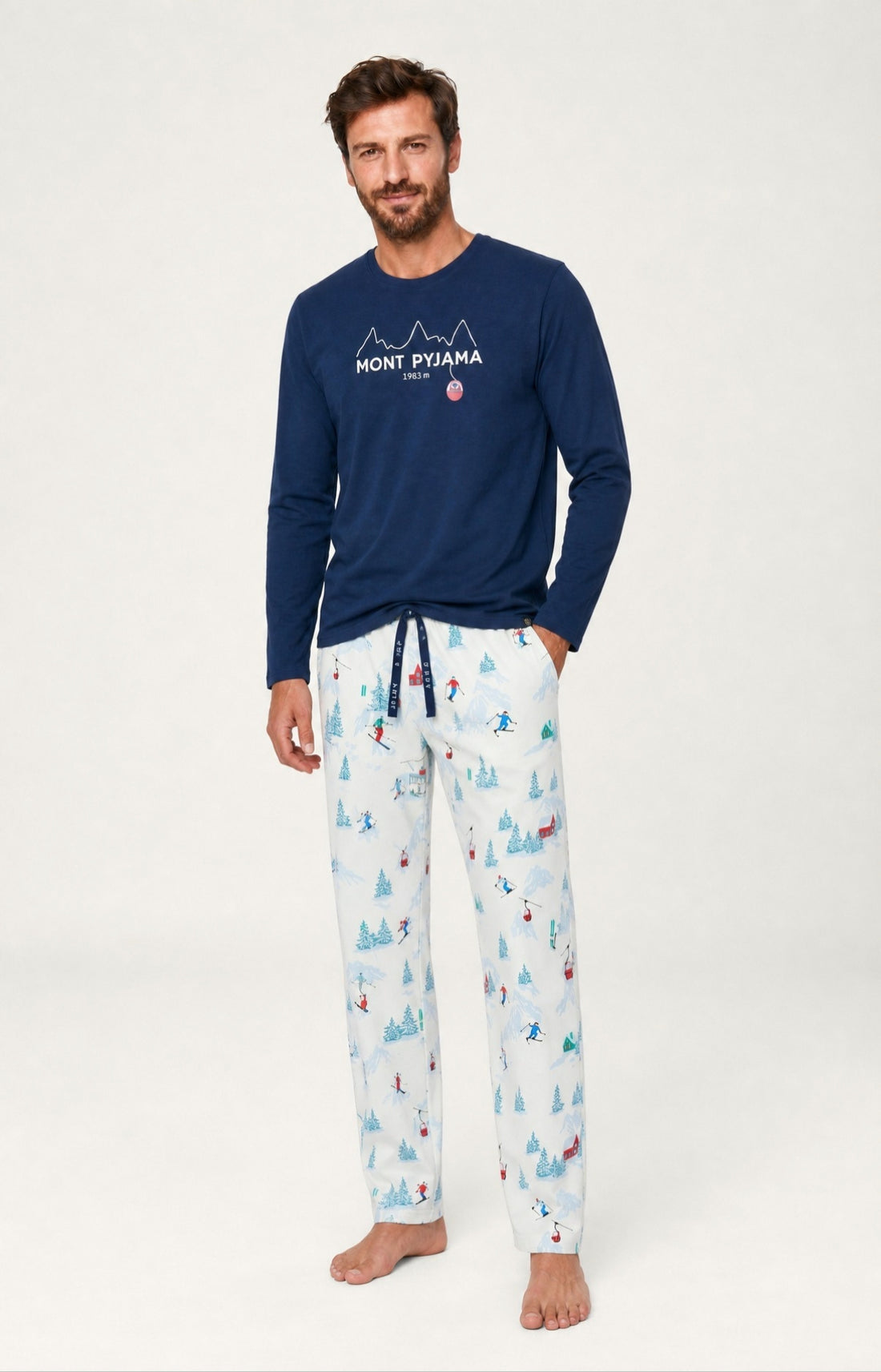 Pyjama en jersey de coton épais - Rêves au sommet