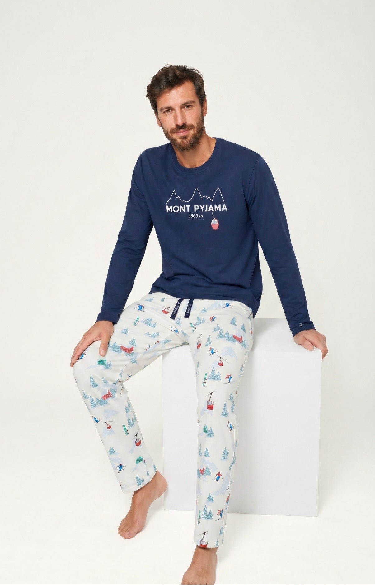 Pyjama en jersey de coton épais - Rêves au sommet