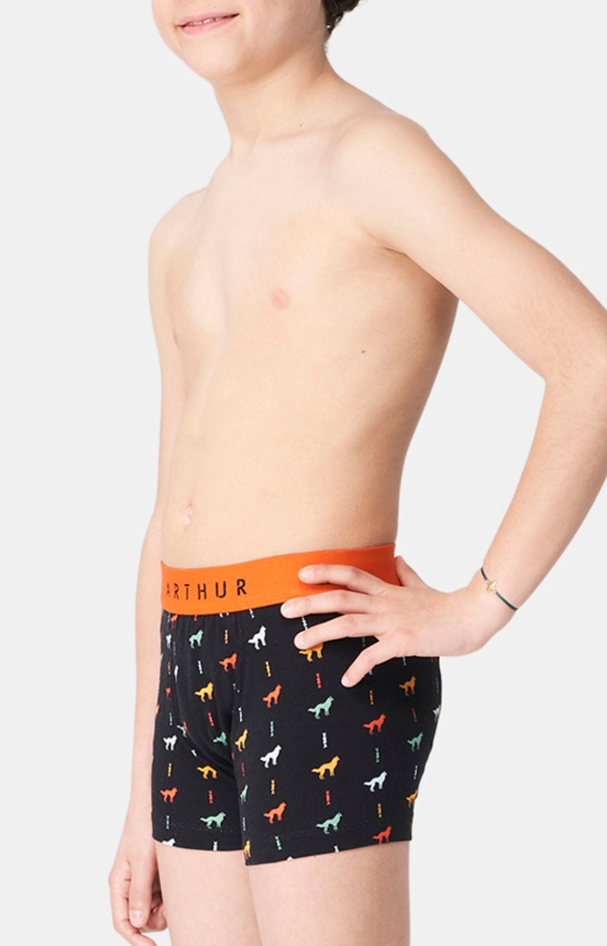 Boxer Homme Jeune Loup Homme Noir 2