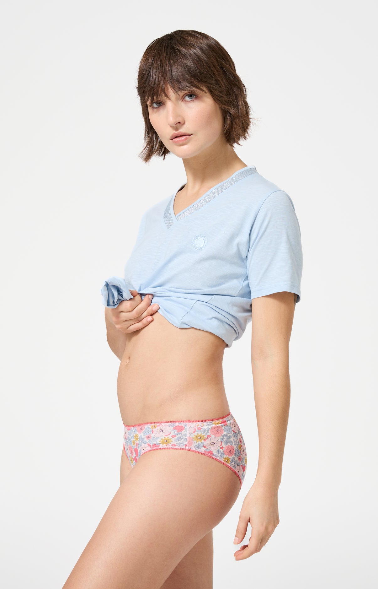 Culotte Femme Nina Imprimé chien labrador avec fleurs 4