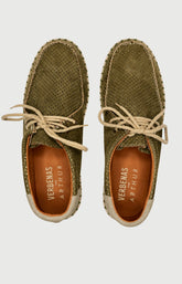 Mocassins espadrilles en daim à lacets couleur kaki Truman homme 3 