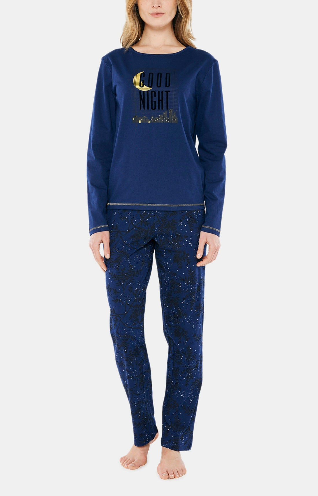 Pyjama long Femme Good Night Marine 1