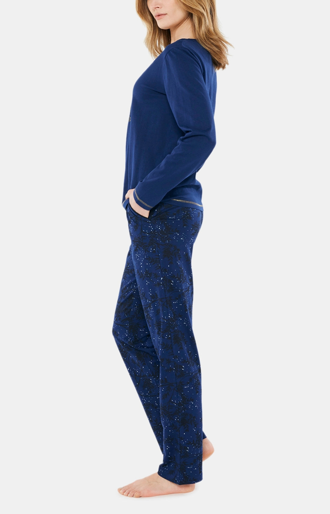 Pyjama long Femme Good Night Marine 2