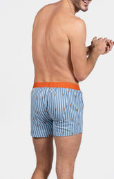 Boxer Homme flottant Ivresse des sommeils Bleu et Orange 4