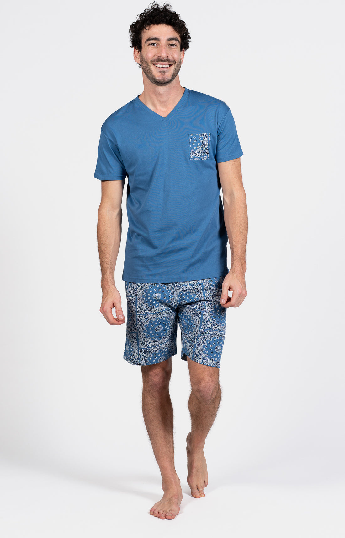 Pyjashort Homme Bandana Bleu 1