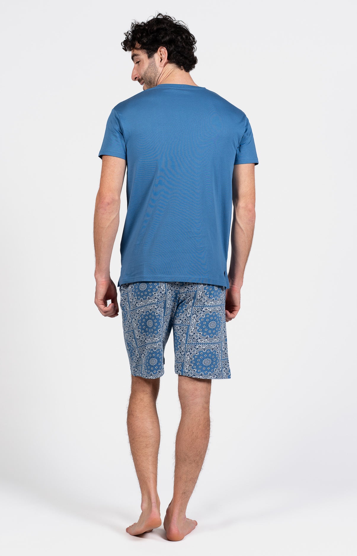 Pyjashort Homme Bandana Bleu 6