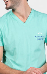 Pyjashort Homme Boat Bleu et Vert 2