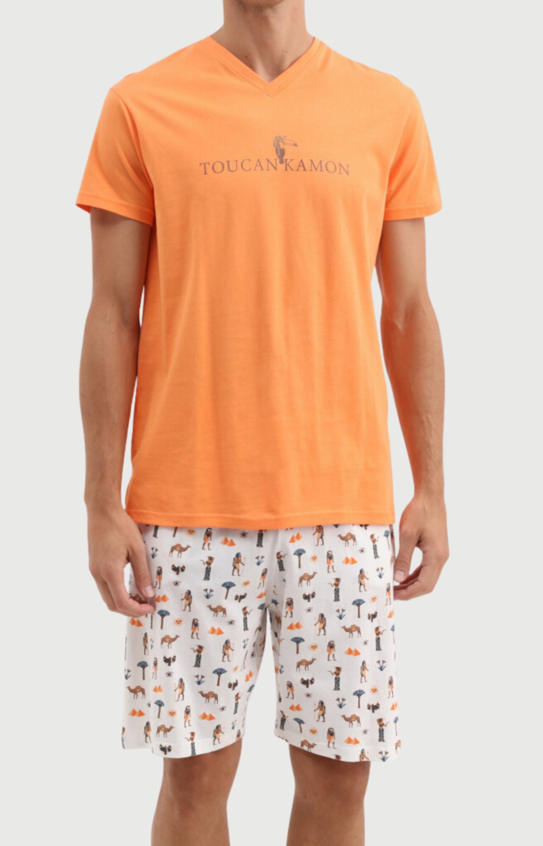 Pyjashort Homme Toucankamon en jersey de coton léger 1