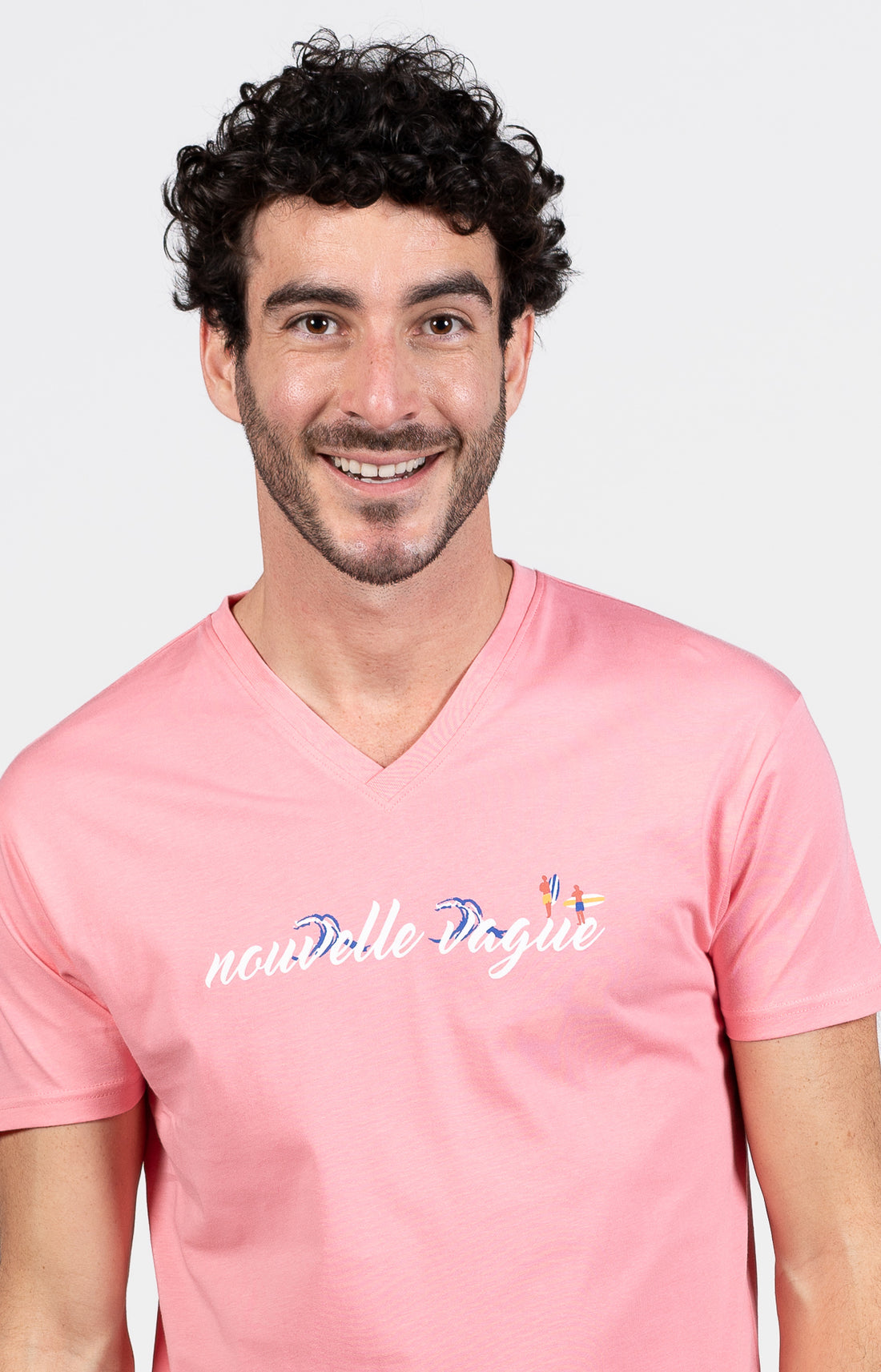Pyjashort Homme Surf Bleu et Rose 2