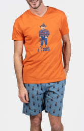 Pyjashort Homme cowboy Acier 1